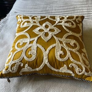 Mackenzie-Childs Byzantine Pillow Gold 18” square NWOT